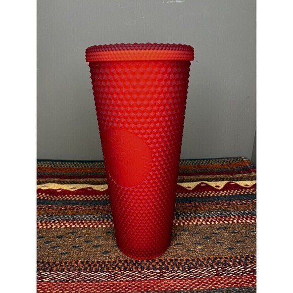 Starbucks Other - Starbucks 2020 Studded Holiday Tumbler, 24oz - Matte Red NO STRAW